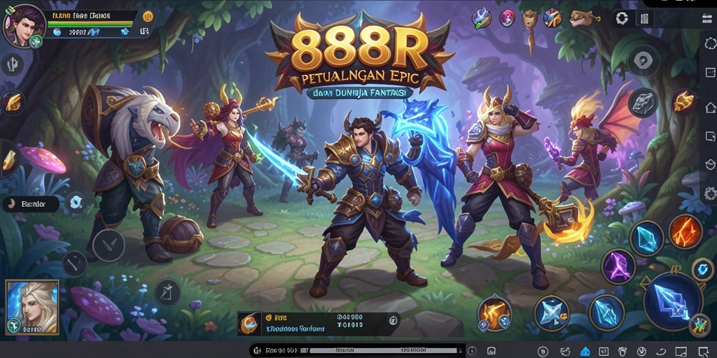 Screenshot dari gameplay ARPG penuh aksi di 888R.