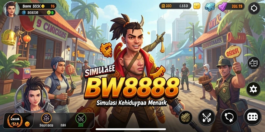 Tangkapan layar gameplay BW888 menampilkan interaksi sosial yang menarik.