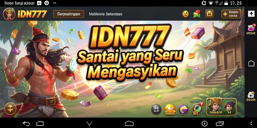 Tampilan gameplay IDN777 yang seru dan penuh warna.
