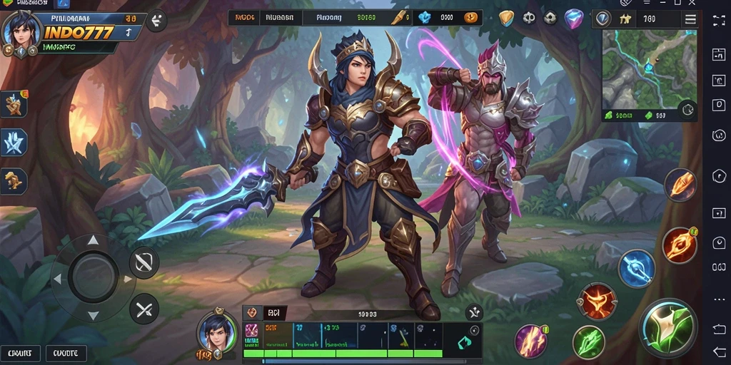 Tangkapan layar gameplay INDO777 yang menampilkan petualangan seru MMORPG.