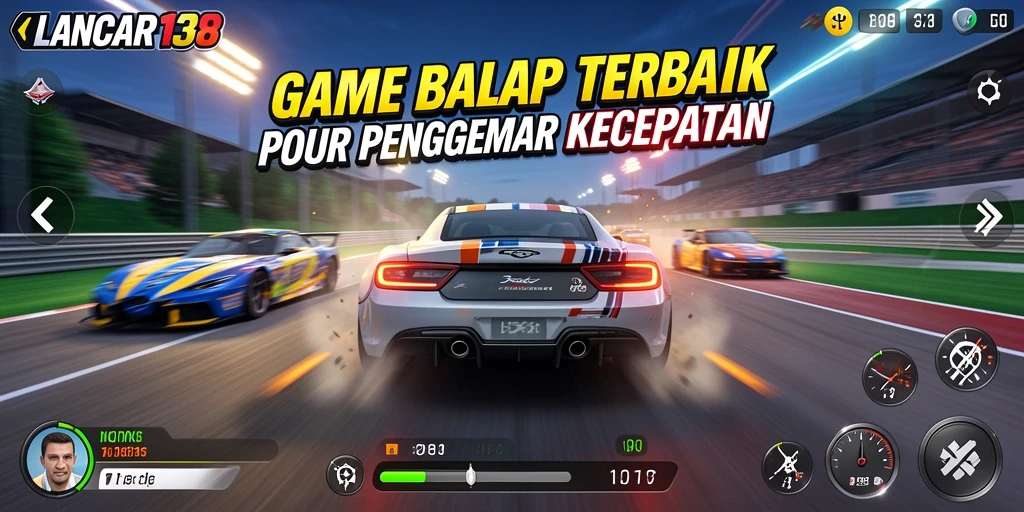 Screenshot utama LANCAR138 menampilkan aksi balapan yang mendebarkan.